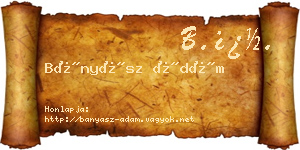 Bányász Ádám névjegykártya