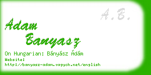 adam banyasz business card